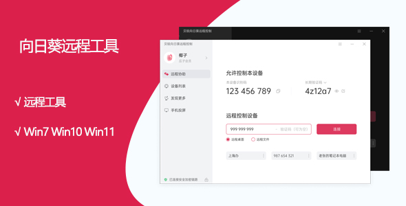9，向日葵远程工具